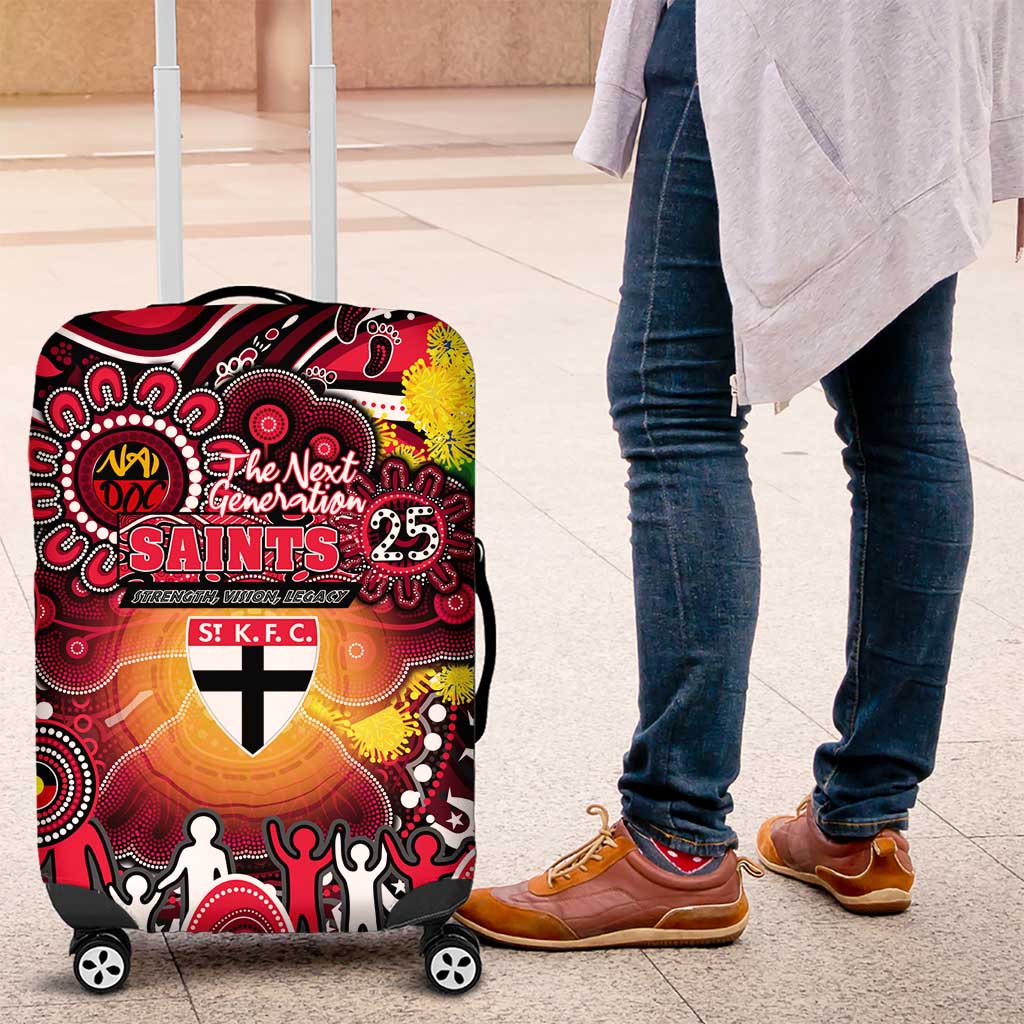 NAIDOC Week 2025 Saints Football Luggage Cover Aboriginal Dot Painting