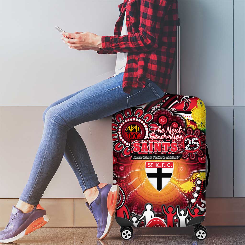 NAIDOC Week 2025 Saints Football Luggage Cover Aboriginal Dot Painting