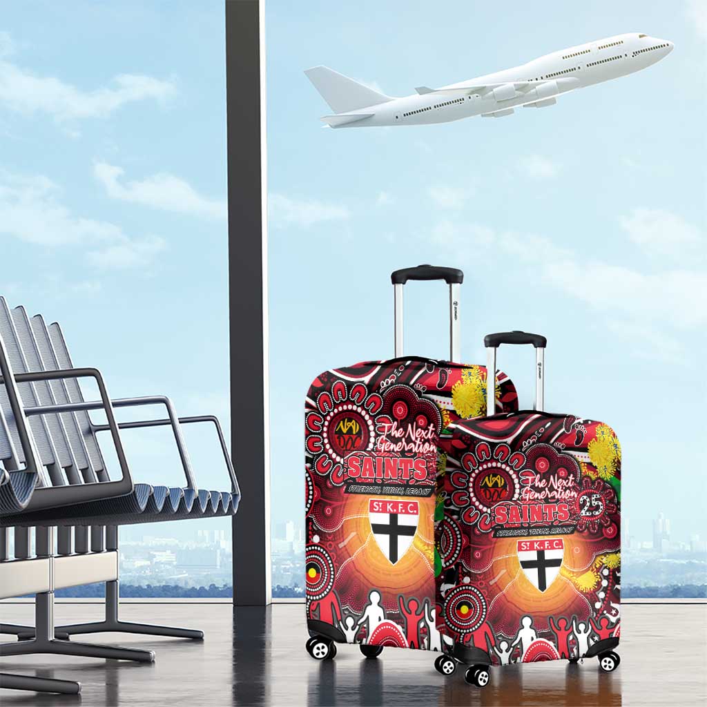 NAIDOC Week 2025 Saints Football Luggage Cover Aboriginal Dot Painting