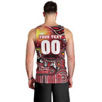 Personalised NAIDOC Week 2025 Saints Football Men Tank Top Aboriginal Dot Painting