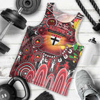 Personalised NAIDOC Week 2025 Saints Football Men Tank Top Aboriginal Dot Painting