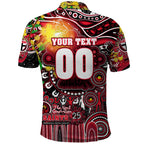 Personalised NAIDOC Week 2025 Saints Football Polo Shirt Aboriginal Dot Painting