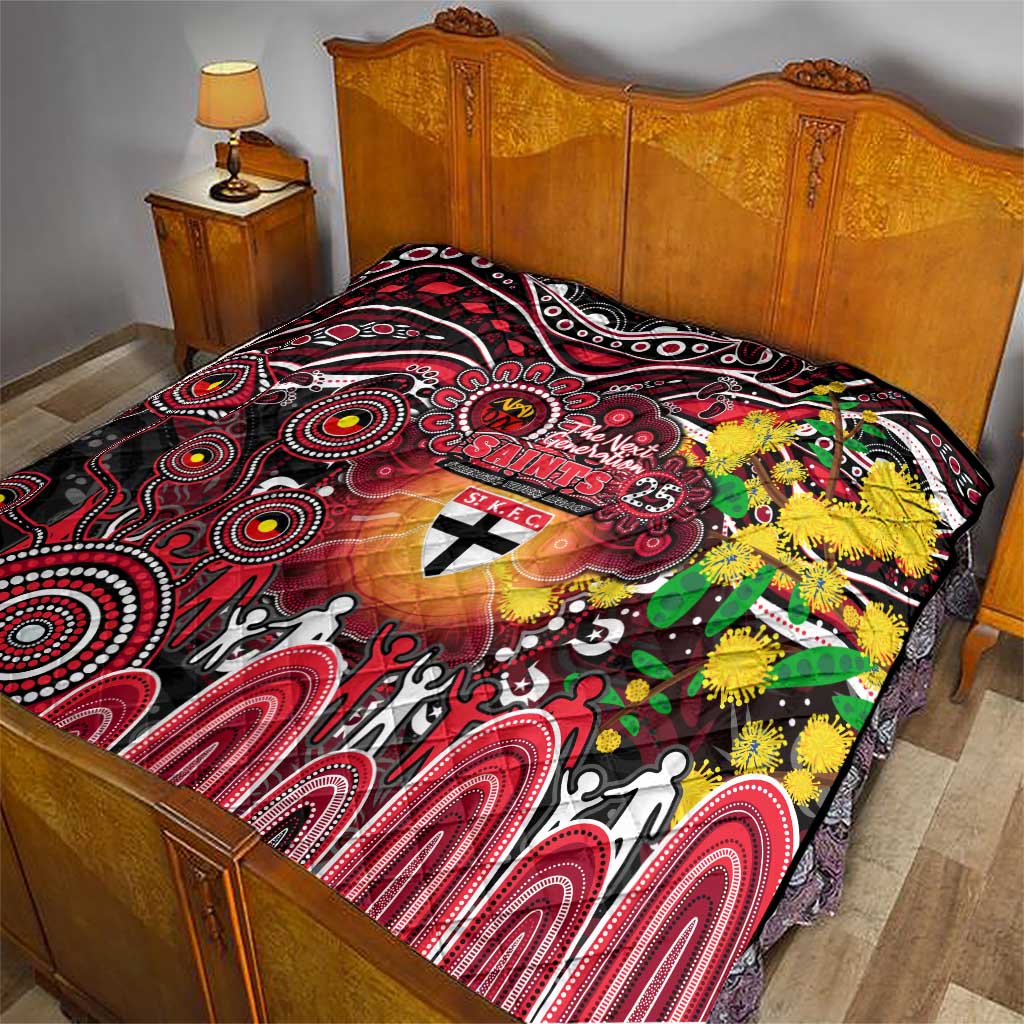 NAIDOC Week 2025 Saints Football Quilt Aboriginal Dot Painting