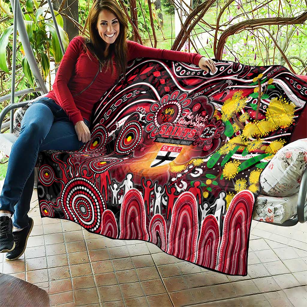 NAIDOC Week 2025 Saints Football Quilt Aboriginal Dot Painting