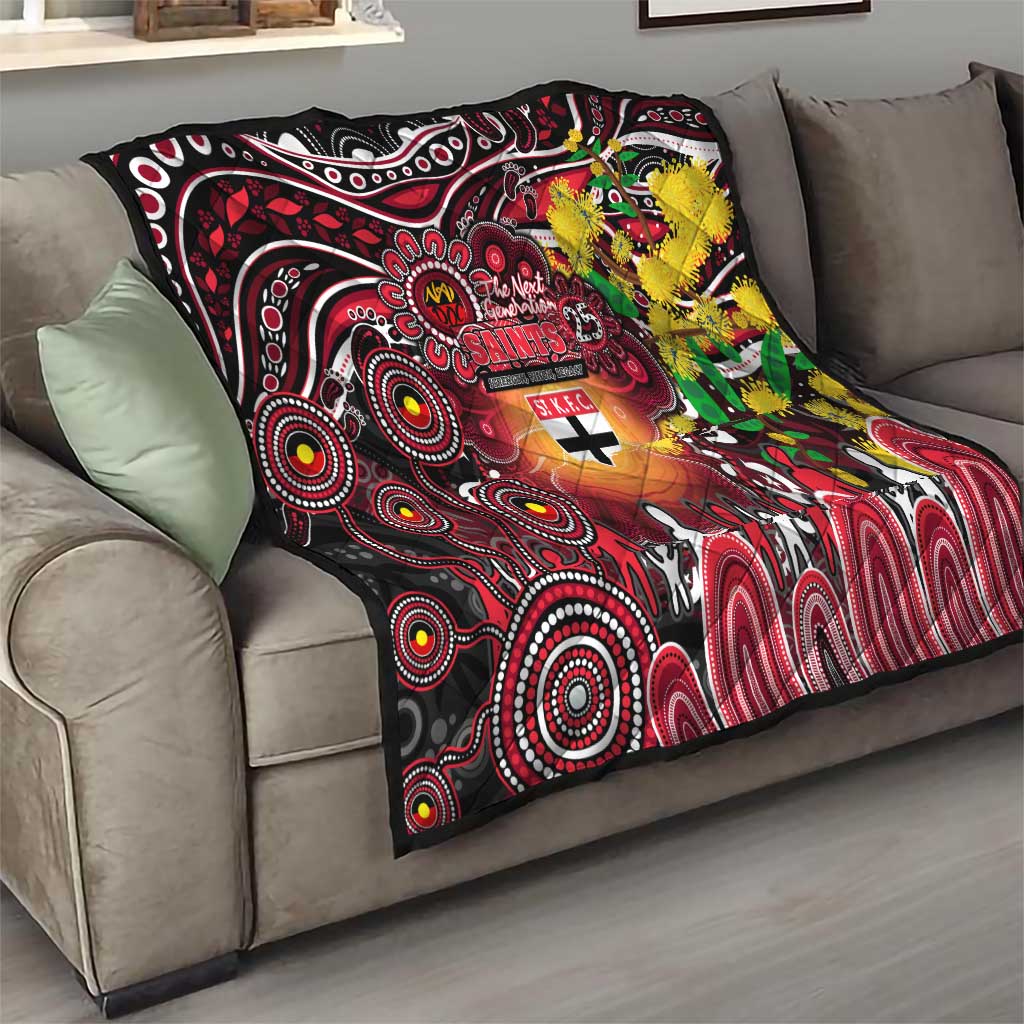 NAIDOC Week 2025 Saints Football Quilt Aboriginal Dot Painting