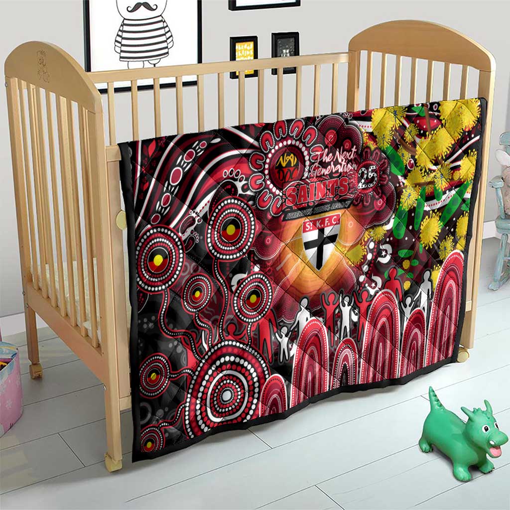 NAIDOC Week 2025 Saints Football Quilt Aboriginal Dot Painting