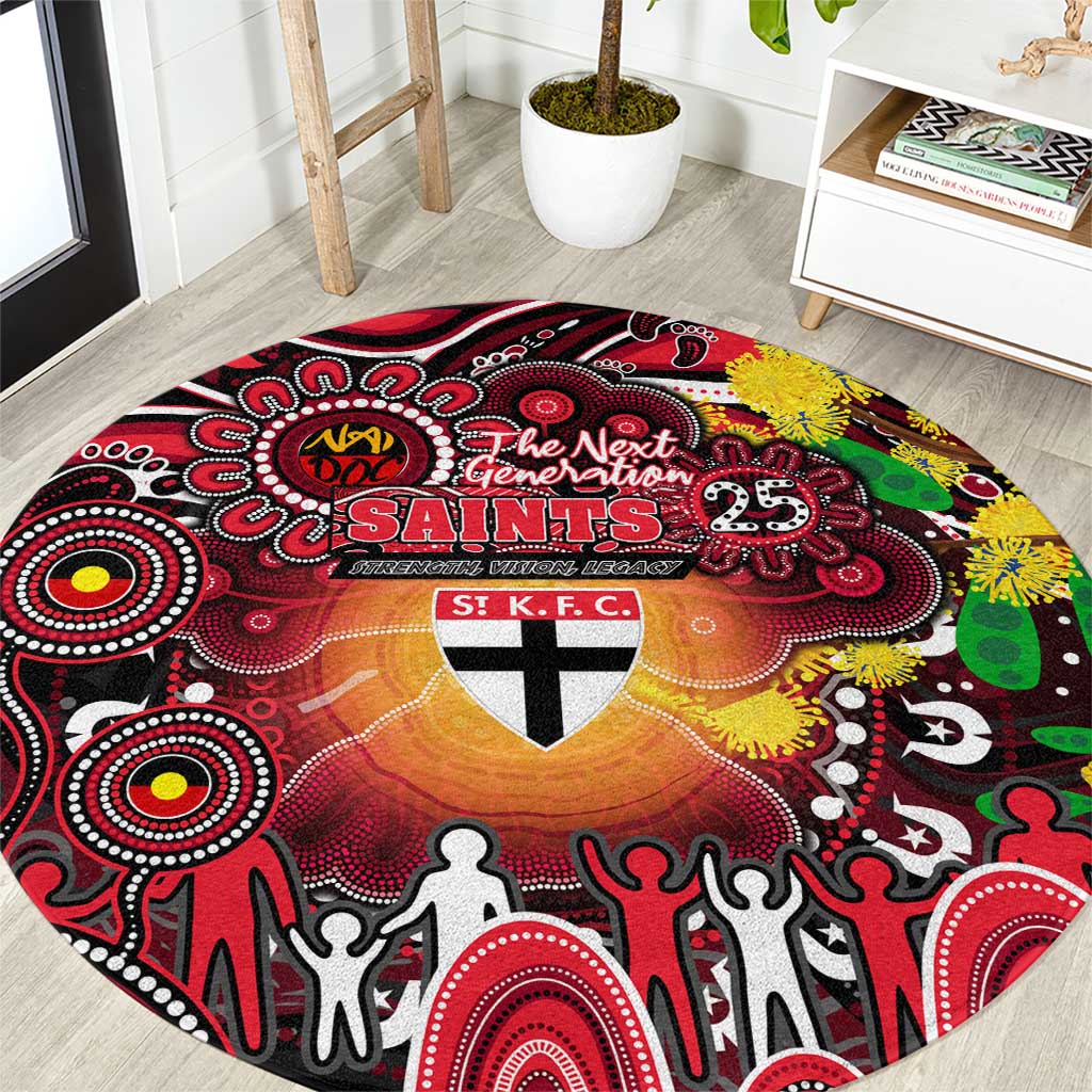 NAIDOC Week 2025 Saints Football Round Carpet Aboriginal Dot Painting