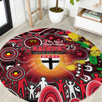 NAIDOC Week 2025 Saints Football Round Carpet Aboriginal Dot Painting
