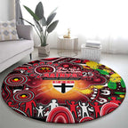NAIDOC Week 2025 Saints Football Round Carpet Aboriginal Dot Painting