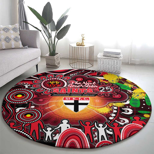 NAIDOC Week 2025 Saints Football Round Carpet Aboriginal Dot Painting