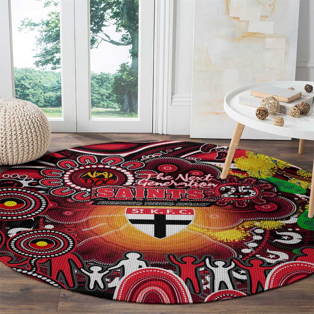 NAIDOC Week 2025 Saints Football Round Carpet Aboriginal Dot Painting