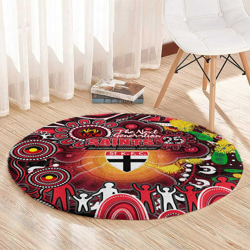 NAIDOC Week 2025 Saints Football Round Carpet Aboriginal Dot Painting