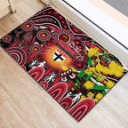 NAIDOC Week 2025 Saints Football Rubber Doormat Aboriginal Dot Painting