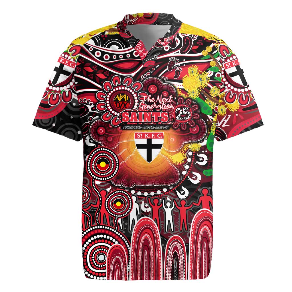 Personalised NAIDOC Week 2025 Saints Football Rugby Jersey Aboriginal Dot Painting