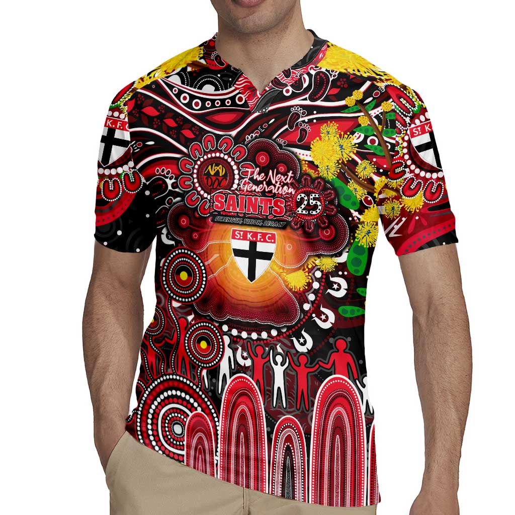 Personalised NAIDOC Week 2025 Saints Football Rugby Jersey Aboriginal Dot Painting