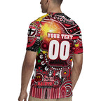 Personalised NAIDOC Week 2025 Saints Football Rugby Jersey Aboriginal Dot Painting