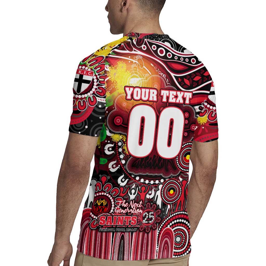 Personalised NAIDOC Week 2025 Saints Football Rugby Jersey Aboriginal Dot Painting
