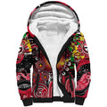 Personalised NAIDOC Week 2025 Saints Football Sherpa Hoodie Aboriginal Dot Painting