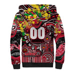 Personalised NAIDOC Week 2025 Saints Football Sherpa Hoodie Aboriginal Dot Painting