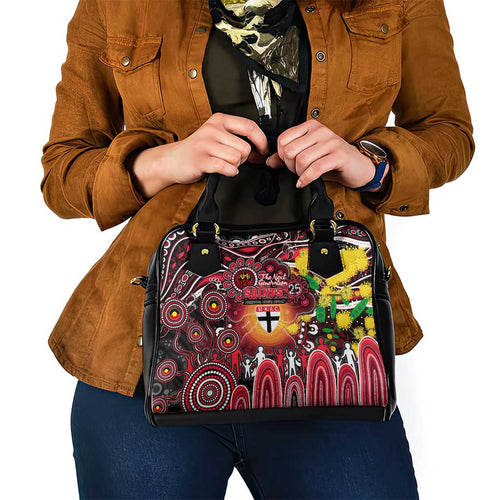 NAIDOC Week 2025 Saints Football Shoulder Handbag Aboriginal Dot Painting