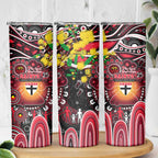 NAIDOC Week 2025 Saints Football Skinny Tumbler Aboriginal Dot Painting