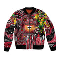 Personalised NAIDOC Week 2025 Saints Football Sleeve Zip Bomber Jacket Aboriginal Dot Painting