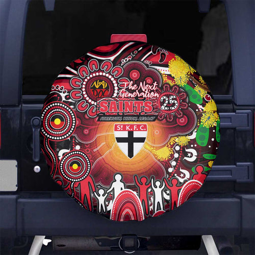 NAIDOC Week 2025 Saints Football Spare Tire Cover Aboriginal Dot Painting