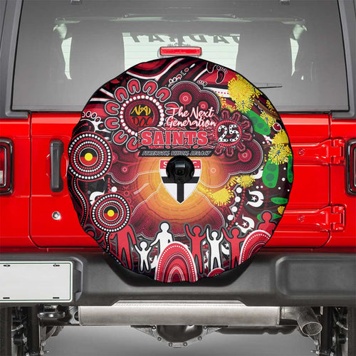 NAIDOC Week 2025 Saints Football Spare Tire Cover Aboriginal Dot Painting