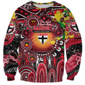 Personalised NAIDOC Week 2025 Saints Football Sweatshirt Aboriginal Dot Painting