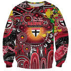 Personalised NAIDOC Week 2025 Saints Football Sweatshirt Aboriginal Dot Painting