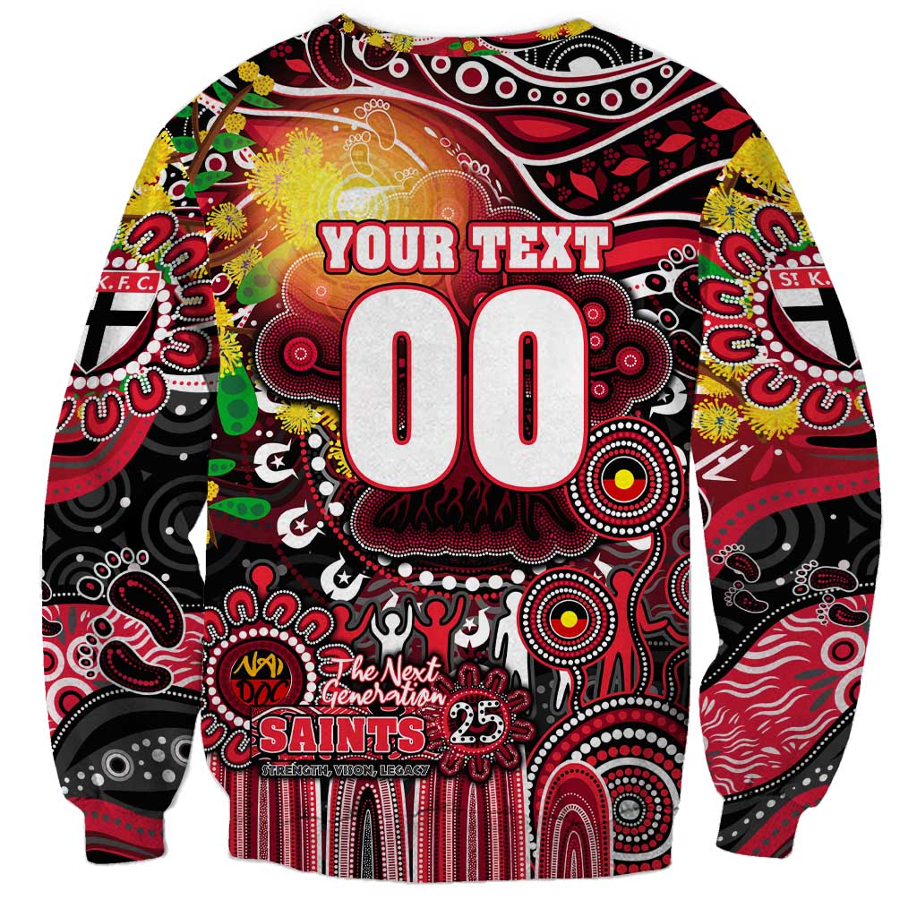 Personalised NAIDOC Week 2025 Saints Football Sweatshirt Aboriginal Dot Painting