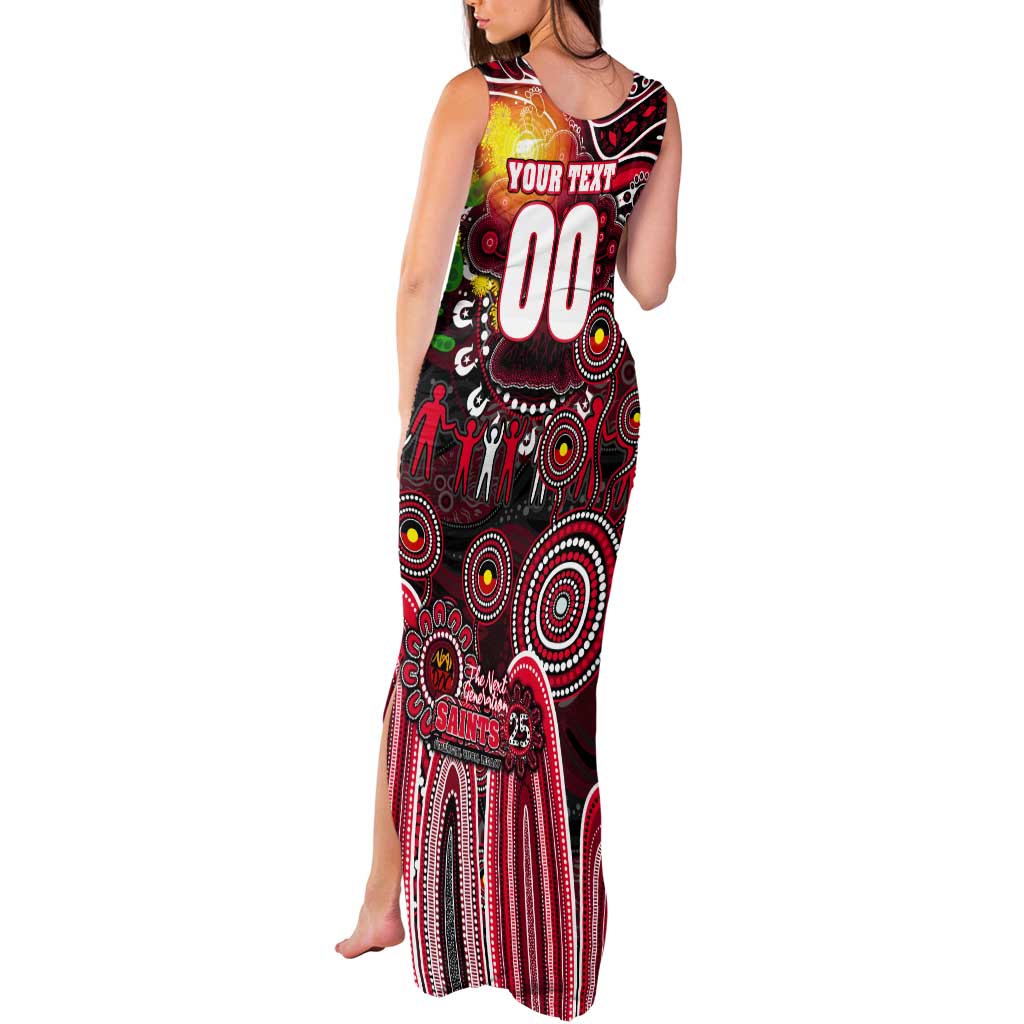 Personalised NAIDOC Week 2025 Saints Football Tank Maxi Dress Aboriginal Dot Painting