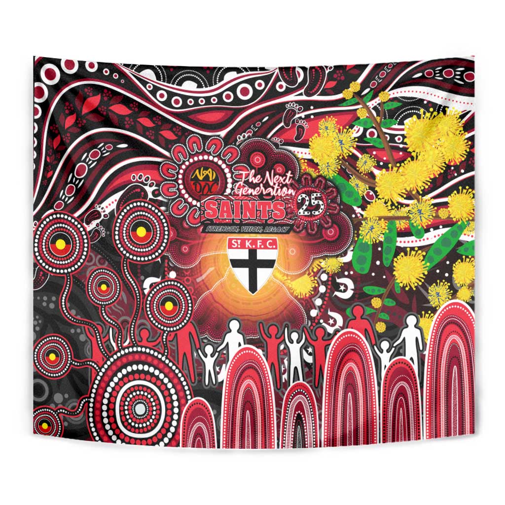 NAIDOC Week 2025 Saints Football Tapestry Aboriginal Dot Painting