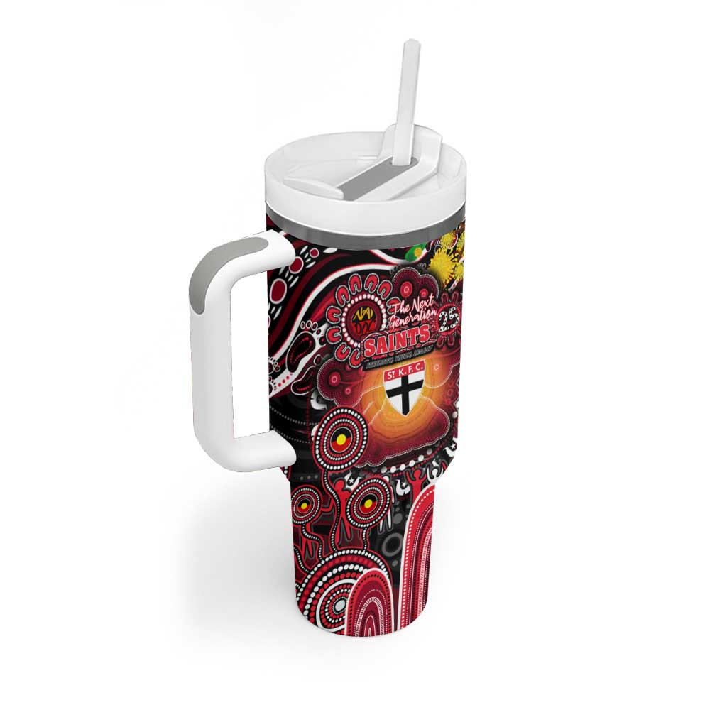 NAIDOC Week 2025 Saints Football Tumbler With Handle Aboriginal Dot Painting