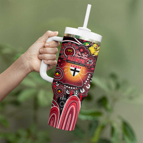 NAIDOC Week 2025 Saints Football Tumbler With Handle Aboriginal Dot Painting