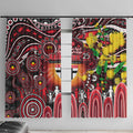 NAIDOC Week 2025 Saints Football Window Curtain Aboriginal Dot Painting