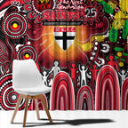 NAIDOC Week 2025 Saints Football Window Curtain Aboriginal Dot Painting
