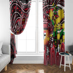 NAIDOC Week 2025 Saints Football Window Curtain Aboriginal Dot Painting