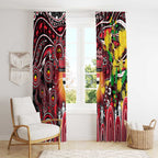 NAIDOC Week 2025 Saints Football Window Curtain Aboriginal Dot Painting