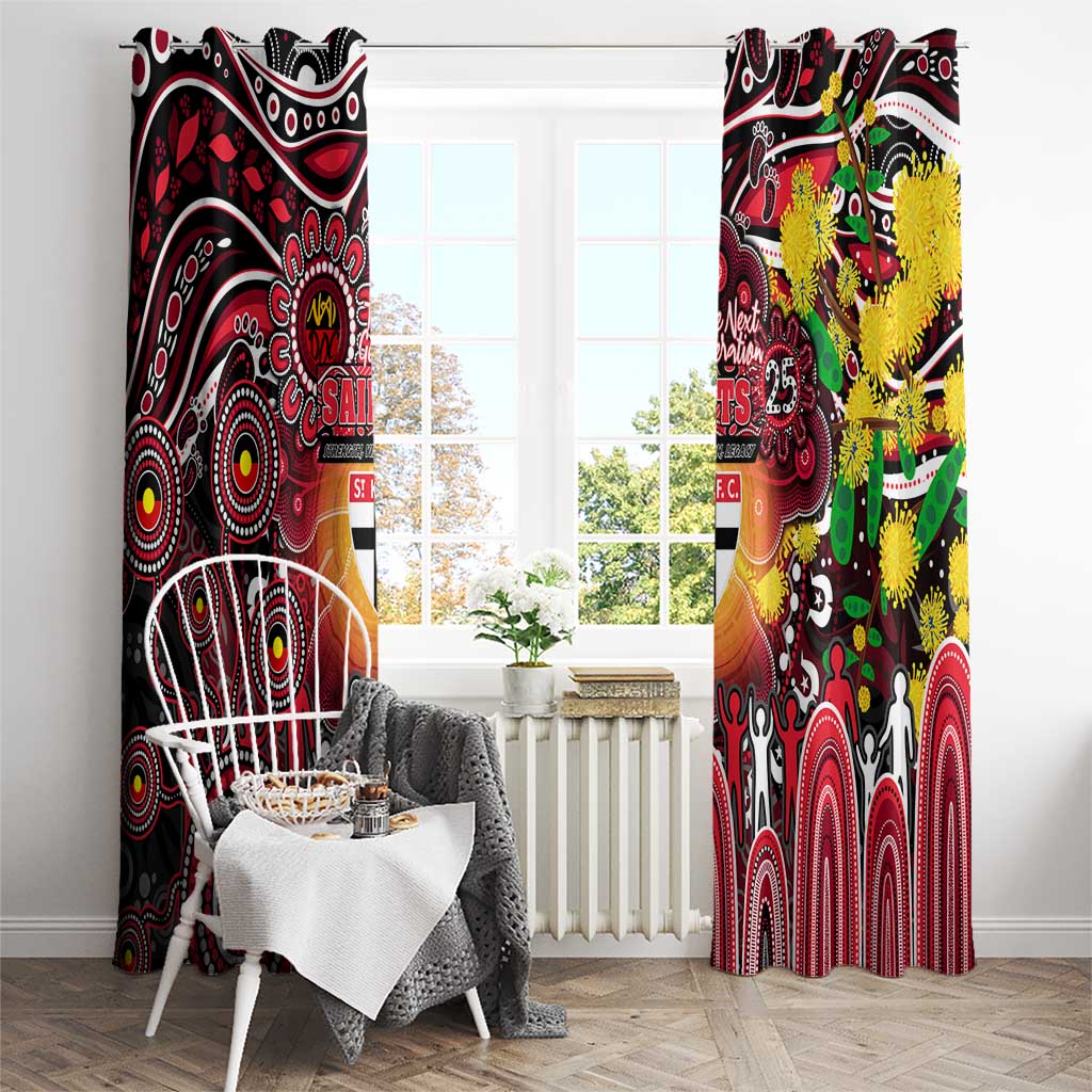 NAIDOC Week 2025 Saints Football Window Curtain Aboriginal Dot Painting
