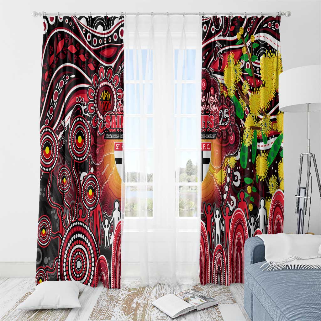NAIDOC Week 2025 Saints Football Window Curtain Aboriginal Dot Painting