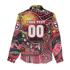 Personalised NAIDOC Week 2025 Saints Football Women Casual Shirt Aboriginal Dot Painting