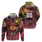 Personalised NAIDOC Week 2025 Saints Football Zip Hoodie Aboriginal Dot Painting