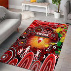 NAIDOC Week 2025 Swans Football Area Rug Aboriginal Dot Painting