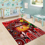 NAIDOC Week 2025 Swans Football Area Rug Aboriginal Dot Painting