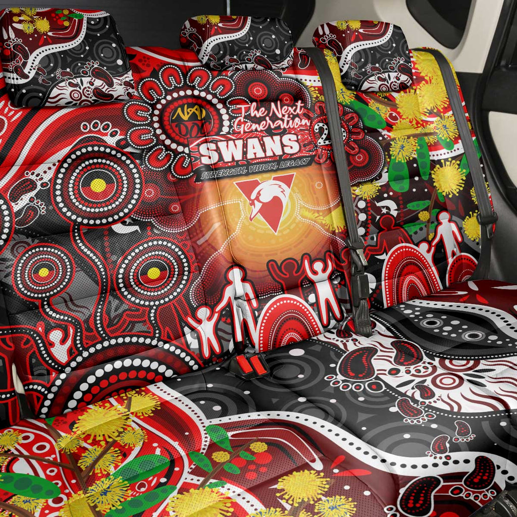 NAIDOC Week 2025 Swans Football Back Car Seat Cover Aboriginal Dot Painting