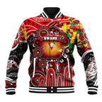 Personalised NAIDOC Week 2025 Swans Football Baseball Jacket Aboriginal Dot Painting