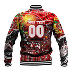 Personalised NAIDOC Week 2025 Swans Football Baseball Jacket Aboriginal Dot Painting