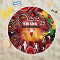 NAIDOC Week 2025 Swans Football Beach Blanket Aboriginal Dot Painting