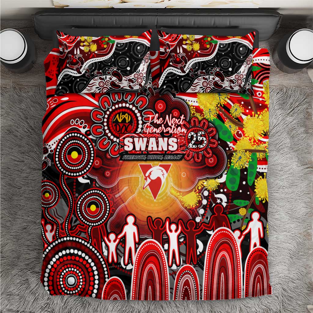 NAIDOC Week 2025 Swans Football Bedding Set Aboriginal Dot Painting